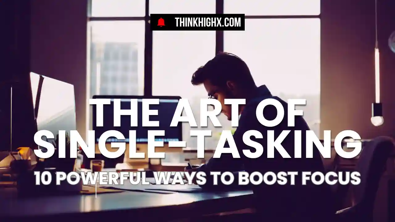 The Art of Single-Tasking 10 Powerful Ways to Boost Focus